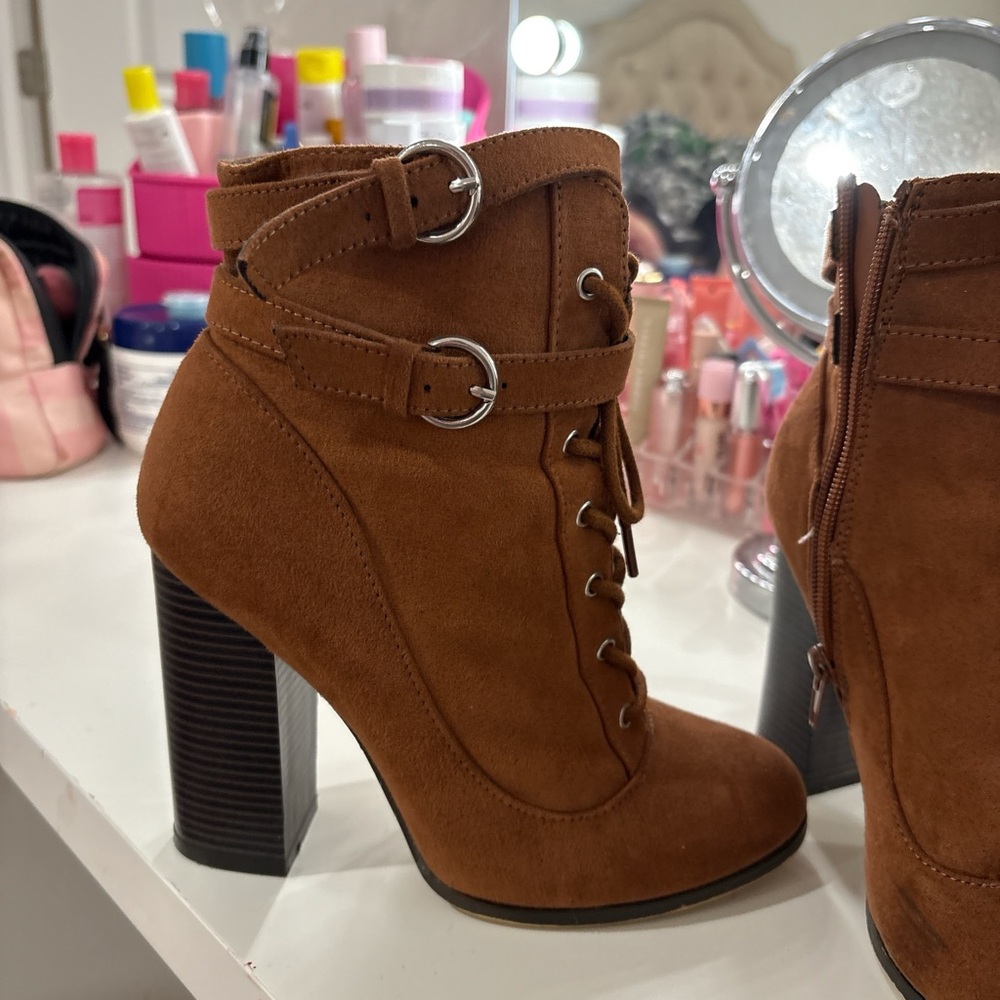 Brown Suede Ankle Boots